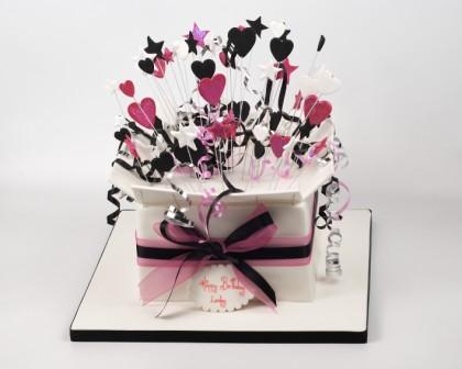 Exploding Parcel Hot Pink and Black