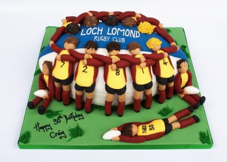 Rugby Huddle Cake