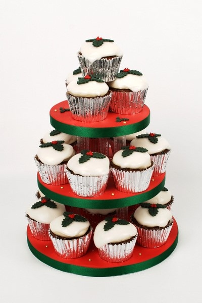 Holly Cupcakes