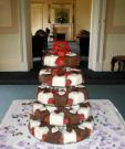 Chocolate Hearts Wedding Cake