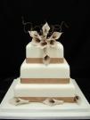 Arum Dream Chocolate Brown Wedding Cake