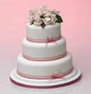 Sweet and Pink Wedding Cake
