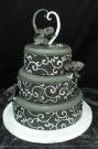 Ebony Swirl Wedding Cake