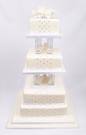 Diamante Rose Wedding Cake