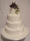 Elegance Burgandy Lily Wedding Cake